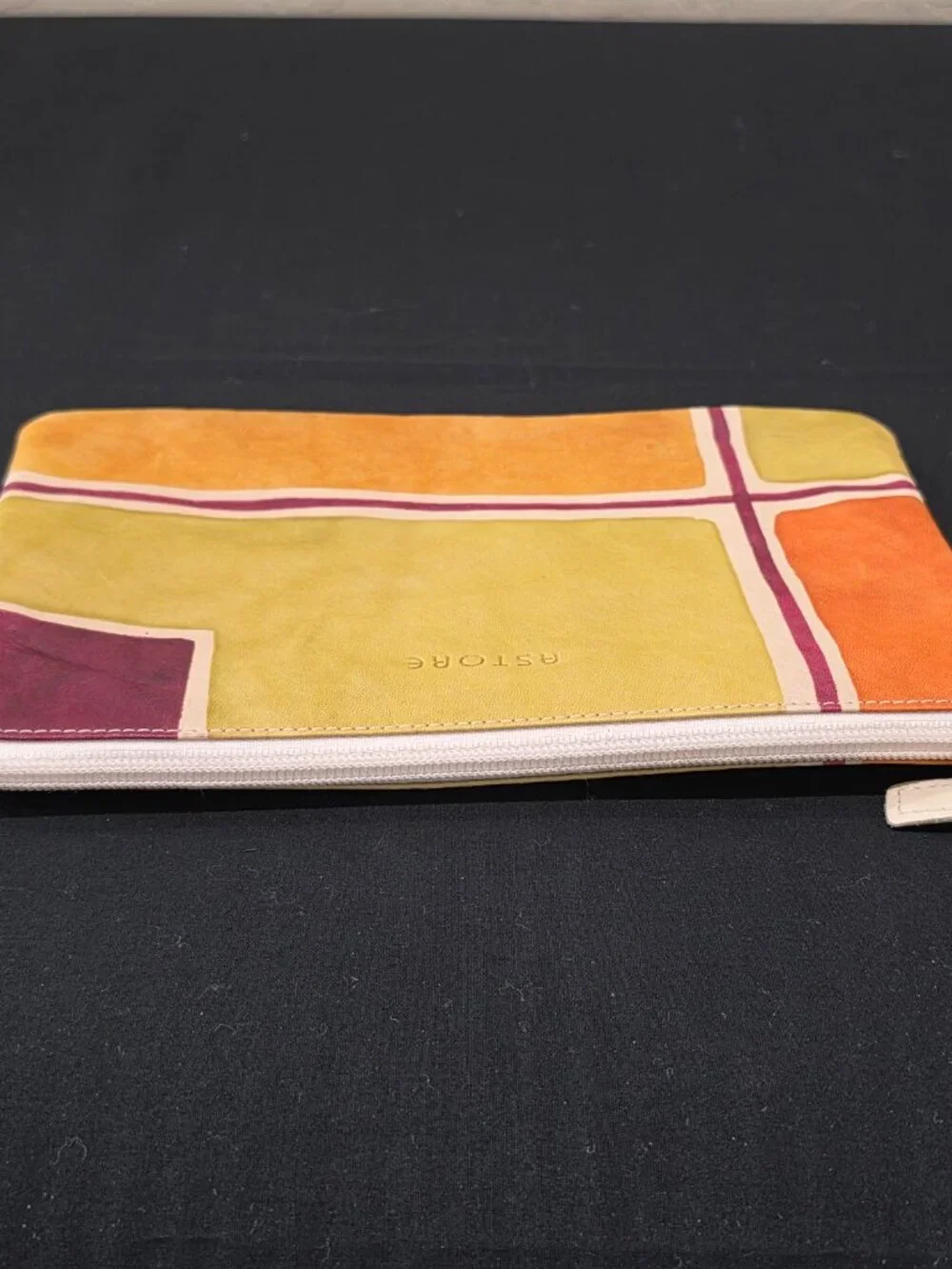 Hand-Painted Italian Leather Sachet Pouch ASTORE Acquerello Venzia Bag Purse